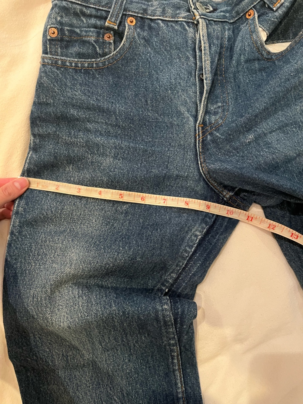 Vintage 701 501 Levi’s. Perfect Blue Denim. Size 25. Original hem. USA - Picture 10 of 13